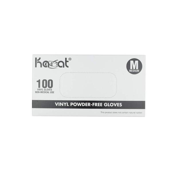 Vinyl Powder Free Disposable Gloves-Box of 100 Gloves