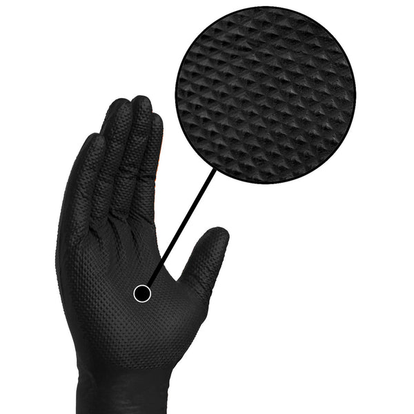 Gloveworks HD Black Nitrile Gloves-Case of 1000 Gloves