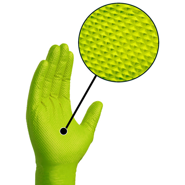 Gloveworks HD Green Nitrile Gloves-Box of 100 Gloves