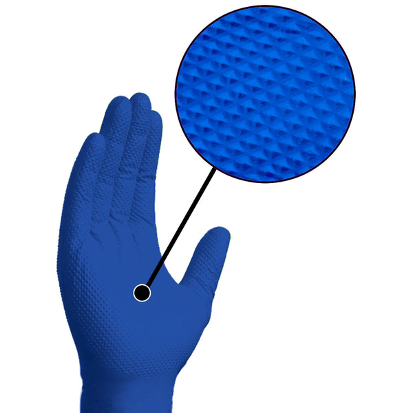 Gloveworks HD Royal Blue  Nitrile Latex Free Disposable Gloves-Case of 1000 Gloves
