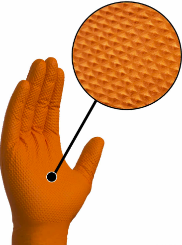 Gloveworks HD Orange Nitrile Gloves-Box of 100 Gloves