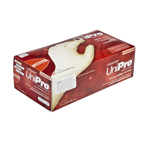 Unipro Latex Disposable Gloves-Box of 100 Gloves