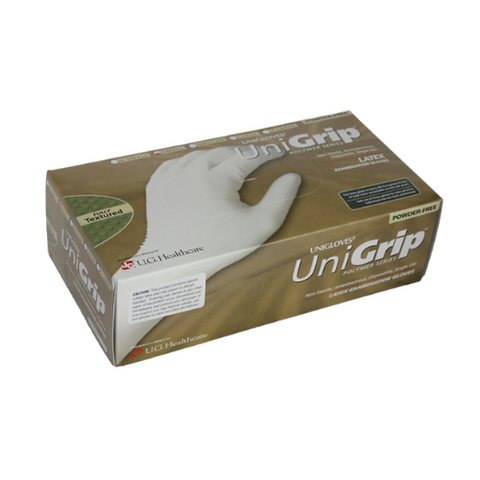 Unigrip Latex Disposable Gloves-Box of 100 Gloves