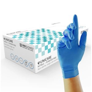 Unicare Soft Blue Nitrile Gloves - Economical Medical Grade