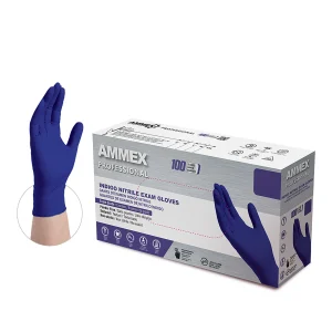 AMMEX Professional Exam Indigo® Nitrile Gloves - Fentanyl Tested, Powder-Free, Medical Grade