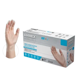 AMMEX Professional Exam Clear Vinyl Gloves - Powder-Free, Medical Grade