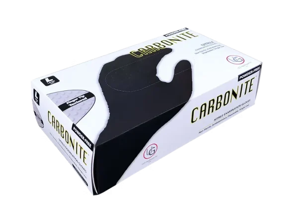 Carbonite Nitrile Gloves - Black, Latex-Free, Powder-Free