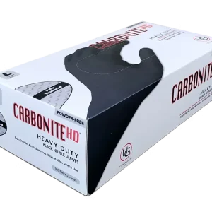 Carbonite HD Nitrile Gloves - Heavy Duty, Powder-Free, Black