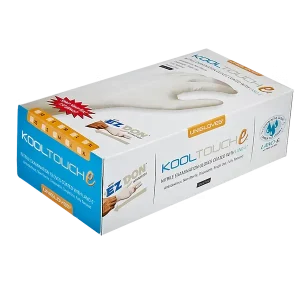 Kooltouch-e Nitrile Gloves with Lano-E™ Coating - White